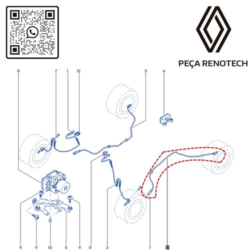 RN 06271R-X 479006271R SENSOR DO ABS TRAS. ESQ. FLUENCE -4-